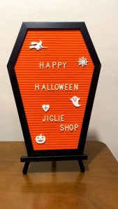 HALLOWEEN COFFIN LETTER BOARD COMPLETE SET BY JIGLIE SHOP