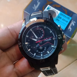 AJ SHOP JAM TANGAN PRIA LASEBO LSB863G DUAL TIME RANTAI STAINLESS STEEL JAM TANGAN PETUALANG