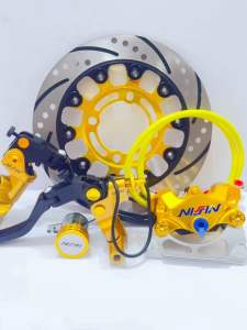 Paket Lengkap Pengereman Motor Beat / Vario / Scoopy / Genio / Mio Sporty khusus disc lubang baut 4 uk.220mm