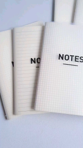 Notebook Notes A5 B5 Cover Plastik Doff Transparan 40 Lembar 80 gsm Motif Ruled Grid Dot Kertas Isi Putih Gading Jilid Jahit Benang Buku Tulis