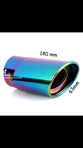Universal Car Exhaust Muffler Tip Burnt Multicolour Stainless