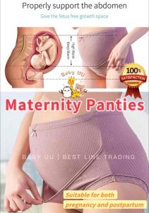 Maternity Panties Plus Size Cotton High Waist Pregnancy Underwear Adjustable Seluar Dalam Mengandung 孕妇高腰纯棉内裤大码