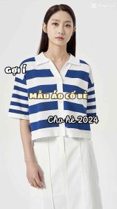 Áo Kiểu Nữ Cổ Bẻ Dệt Kim Cài Cúc Thật Form Rộng Thời Trang Xuân Hè