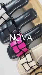 LAPEPA NOVA Sandal Flat Wanita Teplek Korea & Slop Cewek Kasual