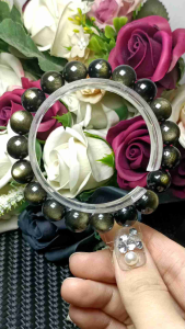 Premium Grade Golden Sheen Obsidian Crystal Stone Bracelet 10mm 高货强光猫眼亮财眼招财金曜石手串 10mm