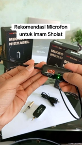 Bando Microphone Mic Clip On + Audio Splitter U Live Yotutube Tiktok Ig Wireless UHV Call Center Mic With Transmitter 30M - 50 M / Mic Imam Mesjid Microphone Tanpa Kabel Jarak Jauh Suara Jernih
