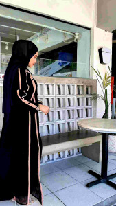 Safina Abaya Gamis Hitam Jetblack Saudi Terbaru by Sabella Abaya Bangil