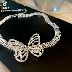 Vòng cổ chocker hồ điệp đính đá cao cấp