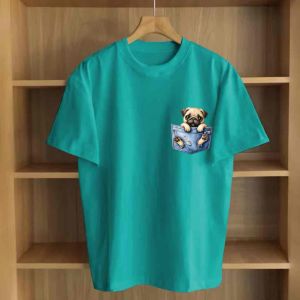 Kaos T-shirt Atasan POCKET DOG |baju kaos oblong pria lengan pendek|kaos wanita