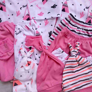Paket Berojol 18 Pcs Baju Celana Bayi Baru Lahir Motif Terbaru