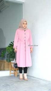 Eurigo - Piko Tunik Wanita Serut Pinggang Busui Babyterry Spandex / R.9 - 259-6055