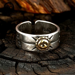 Cincin Elegan Motif Sun Love Bird (Adjustable)