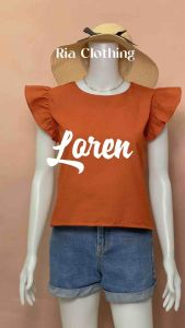 Loren Ruffles Sleeves RoundNeck Korean Blouse Casual Office Trendy Cute Top Women Outfit RiaClothing