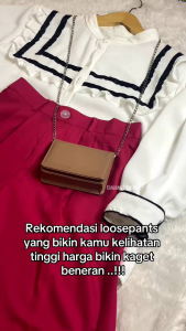 Celana Kulot jumbo wanita - Loose pants wanita - celana anti kusut