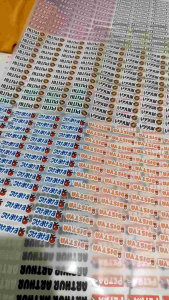 SEHARI JADI: Stiker Kain Custom Label Nama Stiker Setrika 50pcs