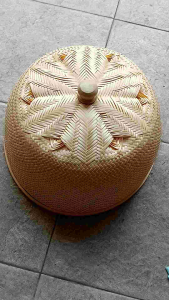 ฝาชีจักสาน ขนาดกว้าง12นิ้ว สูง8นิ้ว