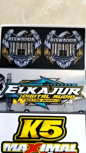 STIKER MINIATUR SOUNDSYSTEM BAHAN CROMO(TIDAK ANTI AIR)