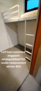 Loft bed +mattress set customize singapore/helper room bed/unity/bomb shelter/smaller room