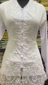 Kebaya Encim Bordir Senada Katun Premium Tangan Panjang
