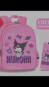 Tas Ransel Anak Sekolah SD TK Fashion Karakter Lucu Viral Karakter Kuromi