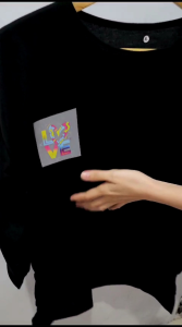 Kaos Wanita Oversize Lengan 7/8 & Kaos Wanita Oversize Belakang Gambar Print DTF