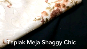 Taplak Meja Makan Besar Kursi 6 Oval Shabby K6 Dari Kain Nylon Motif Bunga