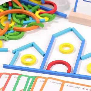 Wooden Creative Sticks Puzzle Intelligence Game Montessori Early Childhood Educational Toys For kids