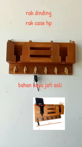 rak hp dinding tempat hp rak remote kayu jati asli