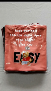 Baju Kaos Cewek 100 Dapat 5 Pcs Gambar Teddy Bear Motif Lengkap