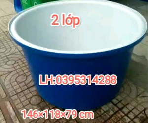 Thùng tròn nuôi cá và trông cây 1000 lít