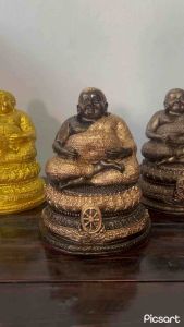 พระสังกัจจายน์ แร่เหล็กน้ำพี้ หน้าตัก5นิ้วฐาน7นิ้วสูง8นิ้ว แถมฟรีฐานรององค์พระ