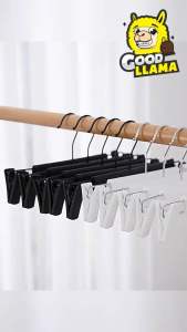 Premium Hanger with Clip Anti-Slip Strong Clamp Retractable Metal Socks Underwear Bra Frosted Aesthetic Hanger