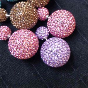 ต่างหูพลอยคริสตัลเงินแท้ 92.5% Silver (10 x 20m) - ก้านเงินแท้ + เต้าเงินแท้ 92.5%