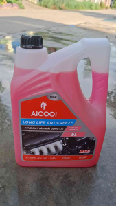 Nước làm mát động cơ ô tô màu đỏ AICOOL can 5 lít