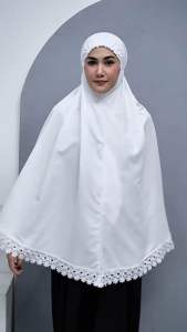 Bergo Umroh Haji Bahan Katun Premium Hijab Cantik Bersaku Jumbo