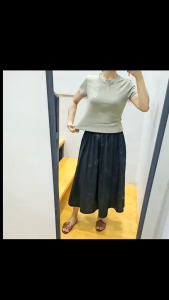 UNQ Women Crew Neck Short Sleeve Cotton Semi Crop Top Casual Plain Shirt