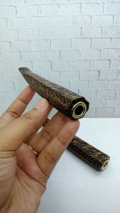 Cangklong Pipa Kayu Kemuning Gading Motif Belimbing Spesial H739