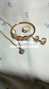 Set Perhiasan Cantik Xuping Gold Plate 24 K / Bisa COD