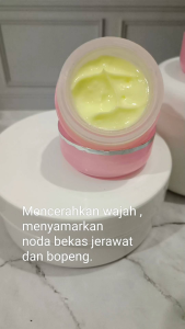 Acne white glow cream malam kemasan pink fp