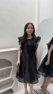 F186 RESTOCK: Pakaian Kondangan Pesta Look Korea Bahan Organza Premium & Midi Dress