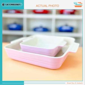 Le Creuset Authentic Stoneware (Set of 2) Square Baking Dishes (Cobalt Turquoise or Pink)