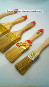 kuas cat ukuran 1 2 3 4 1.5 inchi gagang kayu bulu halus tebal