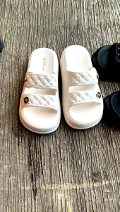 Sandal Wanita Sandal Jelly Slop Wedges Premium Platform Eva Rubber Non Slip Sole Double Strap