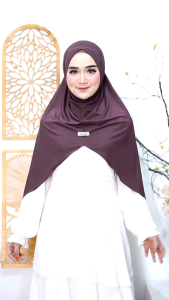 Pasmina Instan Oval Syakira Bahan Jersey Premium Bisa Bolak Balik wachijab