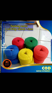 Tambang Plastik PE 3mm berat 600gr siap pakai kuat tahan lama