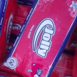 Tissue Jolly 250 sheets ( 1 Paket isi 4 pcs ) / tisu promo isi 4 / tisu Jolly Promo/ tisu murah promo