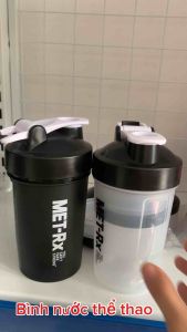 Thể thao ngoài trời Cup nước Xách tay 500ML nhựa ba lớp ngoài trời thể thao ấm đun nước sữa lắc protein bột lắc cốc tiện lợi