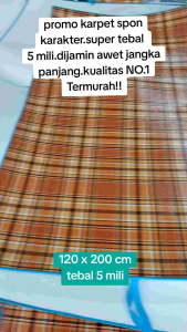 TIKAR/KARPET SUPER TEBAL 5 MILI 110X200 CM DIJAMIN ANTI SOBEK AWET TAHAN LAMA