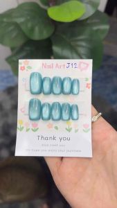 เล็บปลอมสีเจลลูกแก้ว❤️แถมกาว ❤️แถมตะไบทุกชุดเจลแท้100% ติดง่ายๆแค่ไม่เกิน5นาทีสวยเลย (มือ)