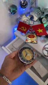 Logo Mercedes Gắn Trang Trí Đầu Xe Mercedes Benz Đường Kính 57mm